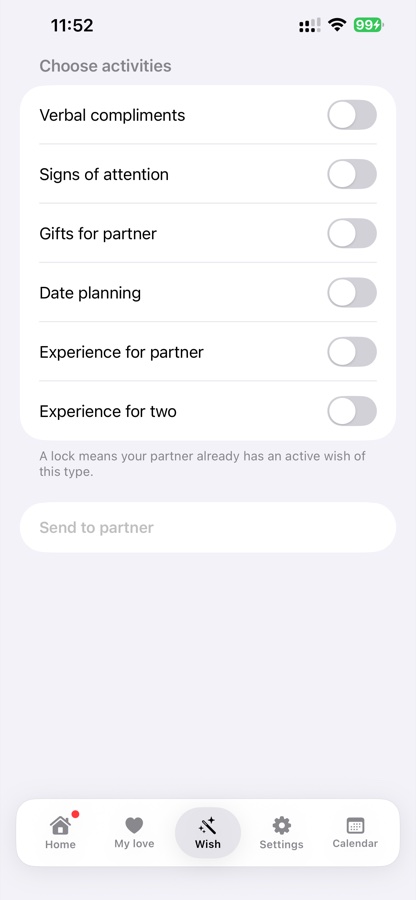 PleezMe wish request screen